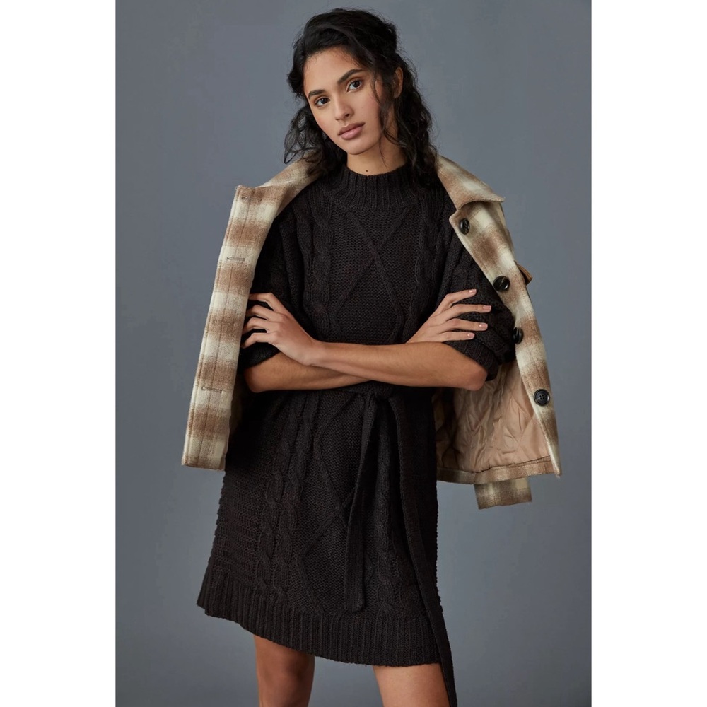 Anthropologie Amadi Leah Cable Knit Sweater Dress NWT SZ 1X - Picture 6 of 15
